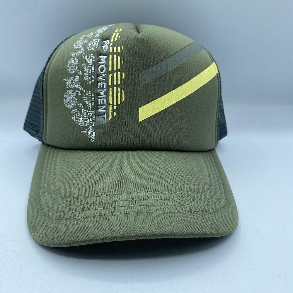 Free People FP Movement Hat Women OSFA Trail Runner Trucker Hat Green Hike NWOT